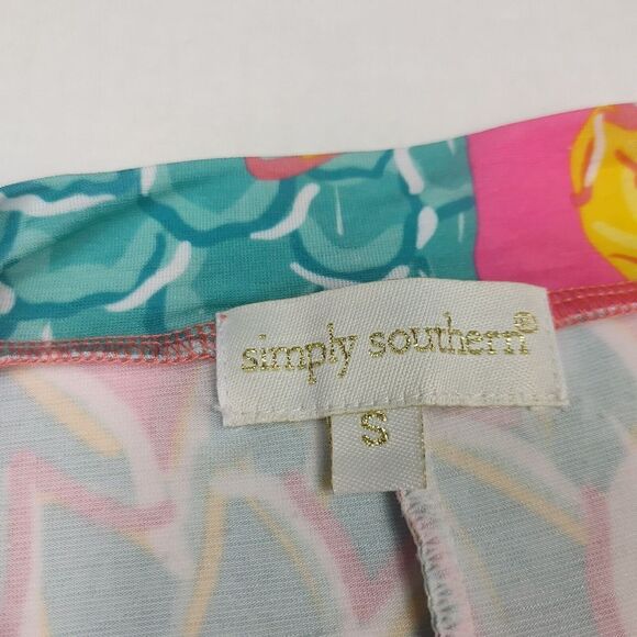 Simply Southern Stretchy Sleeveless Dress Pineapple Print Summer Pullover Small - Picture 4 of 10